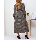 Resti Beige and black patterned women's maxi dress | Eponuda.ba