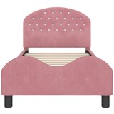  Krevet za djecu s uzglavljem Ružičasta 80 x 160 cm Baršun | shoptok.hr