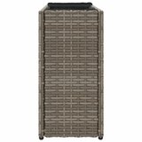  Vrtna sadilica s 2 posude siva 90 x 20 x 40 cm od poliratana | shoptok.hr