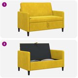 SOFA s pohranom Žuta 122 x 78 x 87 cm Poliester | shoptok.hr
