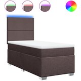  The Living Store Box spring postelja z vzmetnico temno rjava 100x200 cm blago - Box Spring Postelja, (21496883) | Shoptok.si