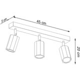  Stropna svetilka ZEKE 3 hrast, (21347718) | Shoptok.si