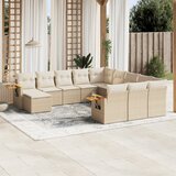 vidaXL 11-dijelni set vrtnih sofa od poliratana s jastucima bež | shoptok.hr