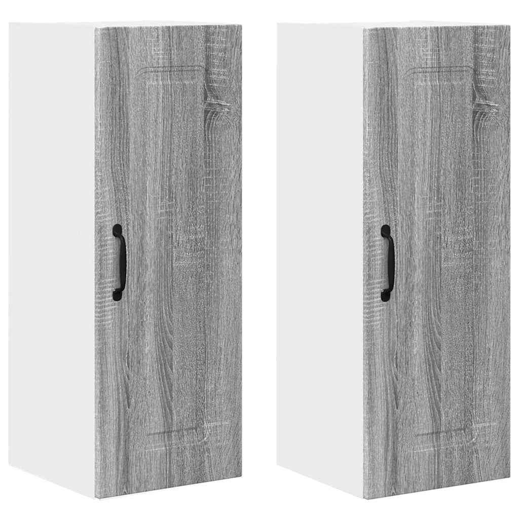  Zidni kuhinjski ormarić Zidne 2 pcs Siva Sonoma 30 x 31 x 80 cm | shoptok.hr