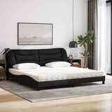  Krevet s madracem Hvar crni 200x200 cm od tkanine | shoptok.hr