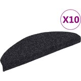  Prostirke za stepenice, samoljepljive, 10 kom, 65x21x4 cm, crne, poluokrugle, velike | shoptok.hr
