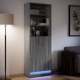  Visoka komoda LED boja hrasta 69x32,5x200 cm konstruirano drvo | shoptok.hr