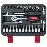 Conmetall Set nasadnika sa račnom 1/4" 33 komada | ePonuda.com