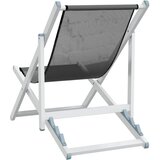  Sklopive stolice za plažu 2 kom sive od aluminija i tekstilena | shoptok.hr