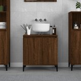vidaXL Omarica za umivalnik rjavi hrast 58x33x60 cm inženirski les Cene