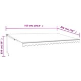  Automatska tenda na uvlačenje žuto-bijela 5 x 3 m | shoptok.hr