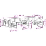  Set vanjskih sofa 11 kom. Bijela i krem | shoptok.hr