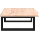  Zidna polica za umivaonik od čelika i masivne hrastovine Smeđa 100 x 40 x 2 cm | shoptok.hr