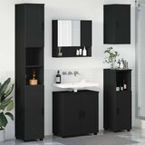 vidaXL Set namještaja za kupaonicu Zidne 5 pcs Crna 61 x 35 x 64 cm Cijene