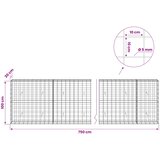  Gabion s žicom debljine 5 mm i mrežom 10x10 cm 750x30x100 cm | shoptok.hr