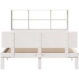 vidaXL Krevet s regalom z knjige bez madraca bijeli 120x190cm borovina | shoptok.hr