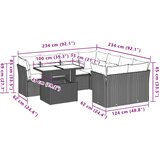  9-dijelni set vrtnih sofa s jastucima crni od poliratana | shoptok.hr
