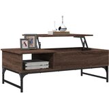  Stolić za kavu boja hrasta 100 x 50 x 35 cm od drva i metala | shoptok.hr