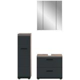 MID.YOU Kopalnica Ice, Črna, Barva Hrasta, 3-Delna | Shoptok.si