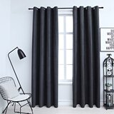 vidaXL Zavjese za zamračivanje s prstenima 2 kom antracit 140 x 225 cm Cijene
