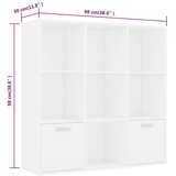  za knjige bijeli 98 x 30 x 98 cm od konstruiranog drva | shoptok.hr
