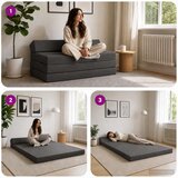 SOFA na razvlačenje Tamnosiva 120 x 60 x 49 cm Tkanina | shoptok.hr
