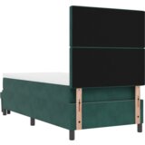  Krevet s kutijom opruga s madracem i klupom tamnozelena 90x200 cm baršun | shoptok.hr