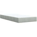 vidaXL Box spring postelja z vzmetnico svetlo siv 90x190 cm žamet | Shoptok.si