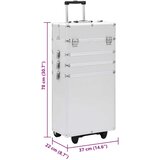 Kolica za šminku aluminijska srebrna | shoptok.hr