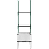  Vrtna sadilica s rešetkom bijela 40 x 40 x 142,5 cm PP | shoptok.hr