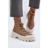 Boto Women's Sock-Like Slip-On Boots Brown Solime | Shoptok.si