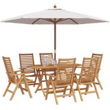  Vrtni set za objed 7 kom. Smeđa Čvrsto teak drvo | shoptok.hr
