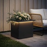  Vrtna posuda za sadnju s LED svjetlom Crna 30 x 40 x 30 cm Slike