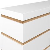 Modern Living Široka Komoda Calabria, Bela, Barva Hrasta | Shoptok.si