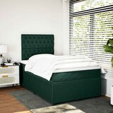  box spring s madracem tamnozeleni 120x190 cm baršunasti | shoptok.hr