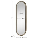 Kave Home Zidno ogledalo 31,5x100 cm Tiare – | shoptok.hr