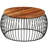 vidaXL Klubska mizica Ø 68 cm trden predelan les | Shoptok.si