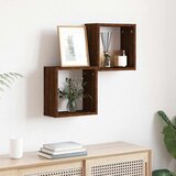  Zidne kockaste police 2 kom smeđi hrast 30x15x30 cm | Eponuda.com