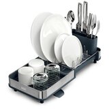 Joseph Joseph Crni plastičan prilagodljiv ocjeđivač za posuđe 31x19 cm Extend Slim Steel – | shoptok.hr