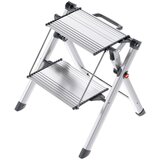 Hailo Dvokraka lestev z 2 stopnicama Mini Comfort 45 cm aluminij | Shoptok.si