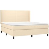  Krevet s oprugama i madracem krem 180x200 cm od tkanine | shoptok.hr