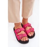 Boto Women's Platform Slippers With Buckles Fuchsia Simbes | ePonuda.com