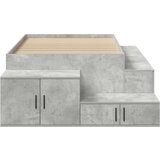  Postelja za shranjevanje Betonska siva Inženirski les 100 x 200 cm, (22083704) | Shoptok.si