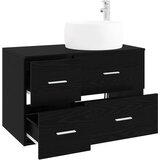  Set namještaja za kupaonicu 2 kom. Crni hrast Konstruirano drvo | shoptok.hr