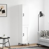 vidaXL Visoka omara bela 34,5x34x180 cm inženirski les Cene