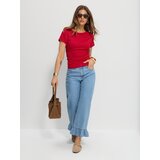 Sinsay Bluza s kratkim rukavima s bočnim naborima s viskozom | shoptok.hr