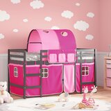  The living store otroški pograd s tunelom roza 90x200 cm trdna borovina - otroški pograd, (21502787) | Shoptok.si