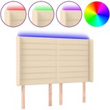  Posteljno vzglavje krem 147x16x118/128 cm blago, (20951884) | Shoptok.si