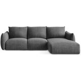 Makamii Tamno siva sklopiva kutna garnitura (s desnim kutom/s ležaljkom) Leila – | shoptok.hr