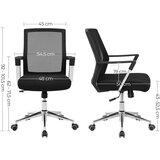 Songmics Pisarniški stol OBN83B, črn | Shoptok.si